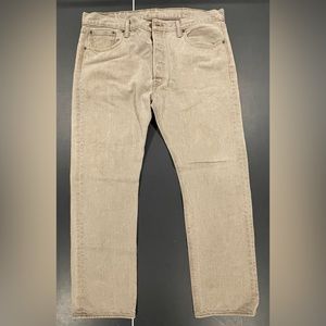 LEVIS 501 BUTTON FLY JEANS TAN SIZE 38X32